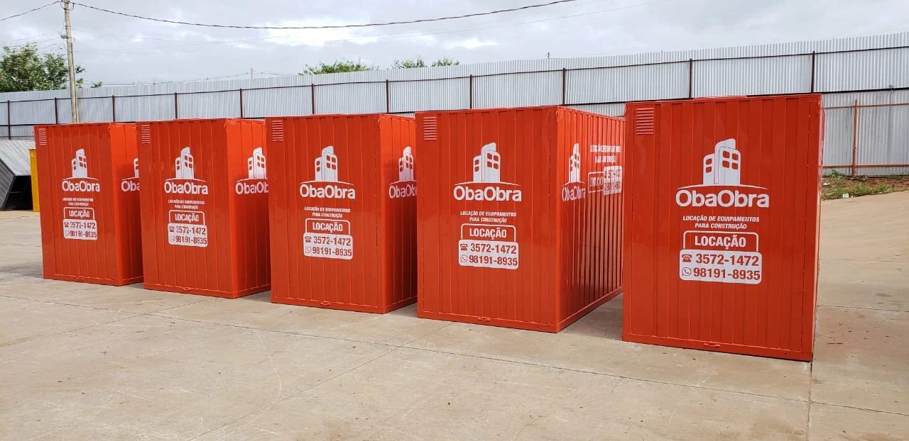 Containers ObaObra prontos para locação